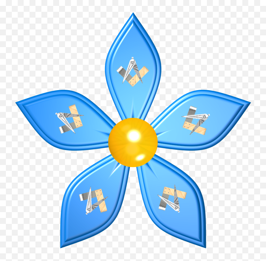 Forget Me Not Clip Art - Masonic Symbols Flower Emoji,Forget Me Not Flowers Clipart