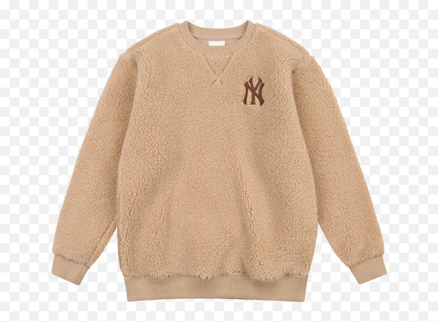 Big Logo Boucle Embroidery Wool Fleece Sweatshirt New York - Mlb Like Planet Sweater Emoji,Yankees Logo Png