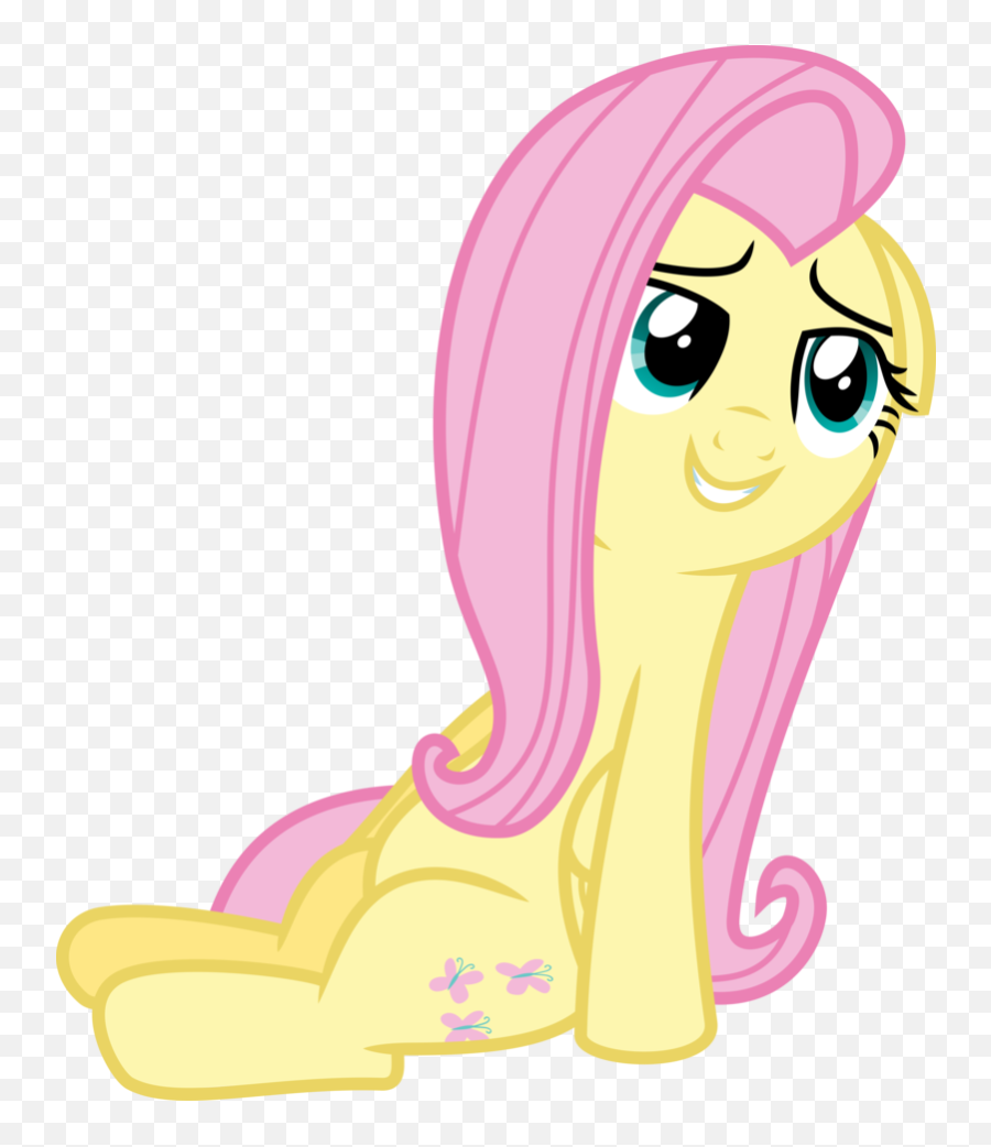 Fluttershy On The Bed Vector My Little Pony Friendship Is - Vector Mlp Fluttershy Emoji,My Little Pony Clipart