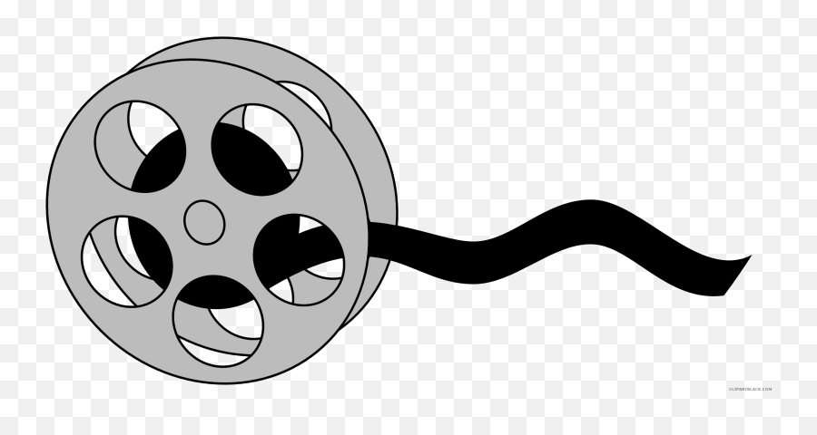 Movie Tools Free Black White Clipart Images Clipartblack - Cartoon Film Reel Png Emoji,Free Black And White Clipart