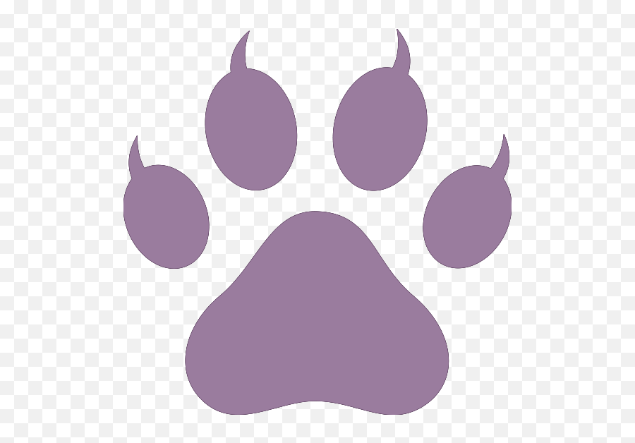 Paw Print Cat Claws Purple Larkspurc Emoji,Cat Paw Png