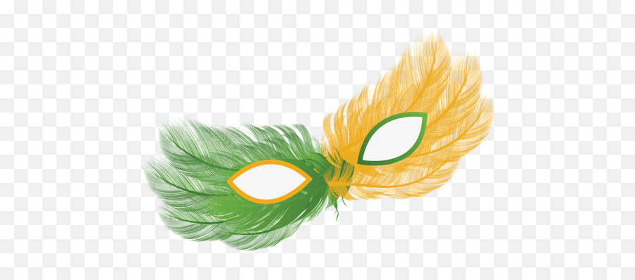Party Brazil Flag Carnival Mask Transparent Png - Brazilian Girly Emoji,Feather Png