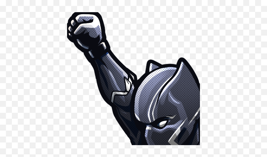 Khan On Twitter Rest In Power Black Panther Emote Emoji,Black Panther Transparent