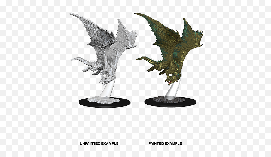 Unpainted Minis W09 Du0026d Young Bronze Dragon U2013 The Dork Den Emoji,Dungeons And Dragons Png