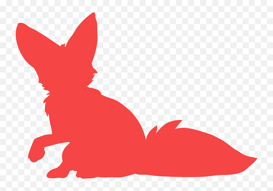 Transparent Fennec Fox Silhouette Clipart - Full Size Emoji,Fennec Fox Png