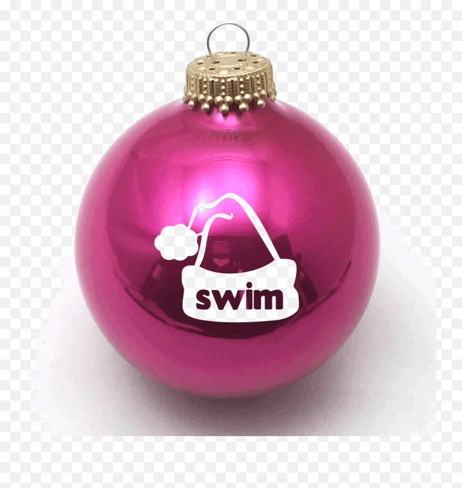 Download Swim Santa Cap Christmas Ornament - Christmas Emoji,Christmas Ornament Transparent