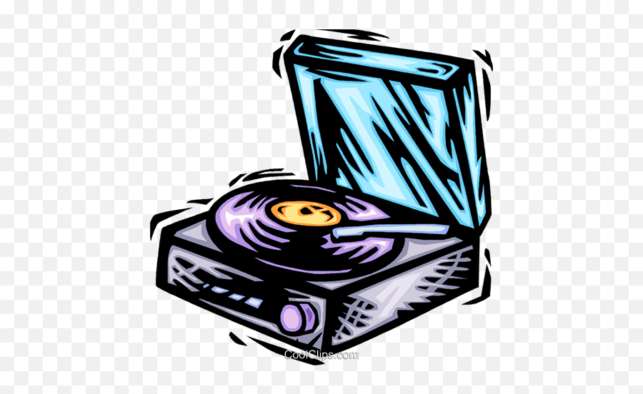 Lp Record Player Royalty Free Vector - Turntable Record Player Clipart Emoji,Record Clipart