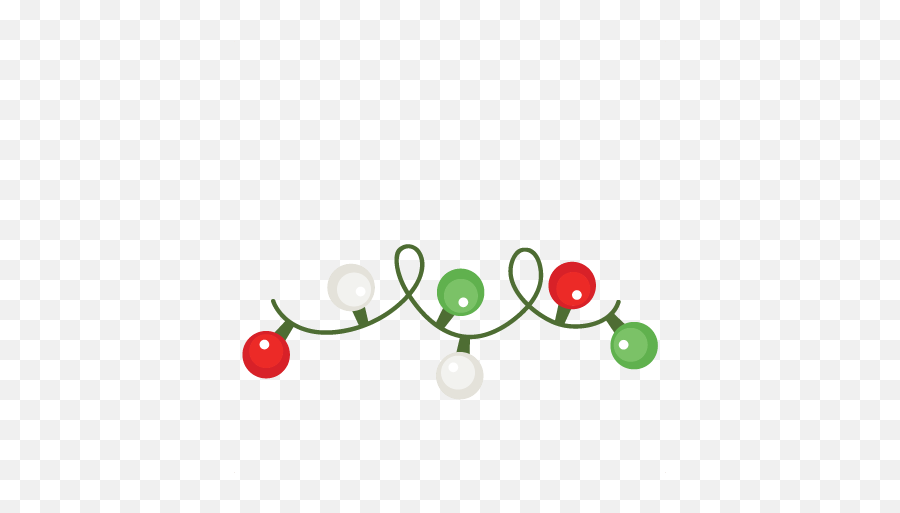 Christmas Lights Svg Scrapbook Cut File - Transparent Cute Christmas Lights Emoji,Christmas Lights Clipart