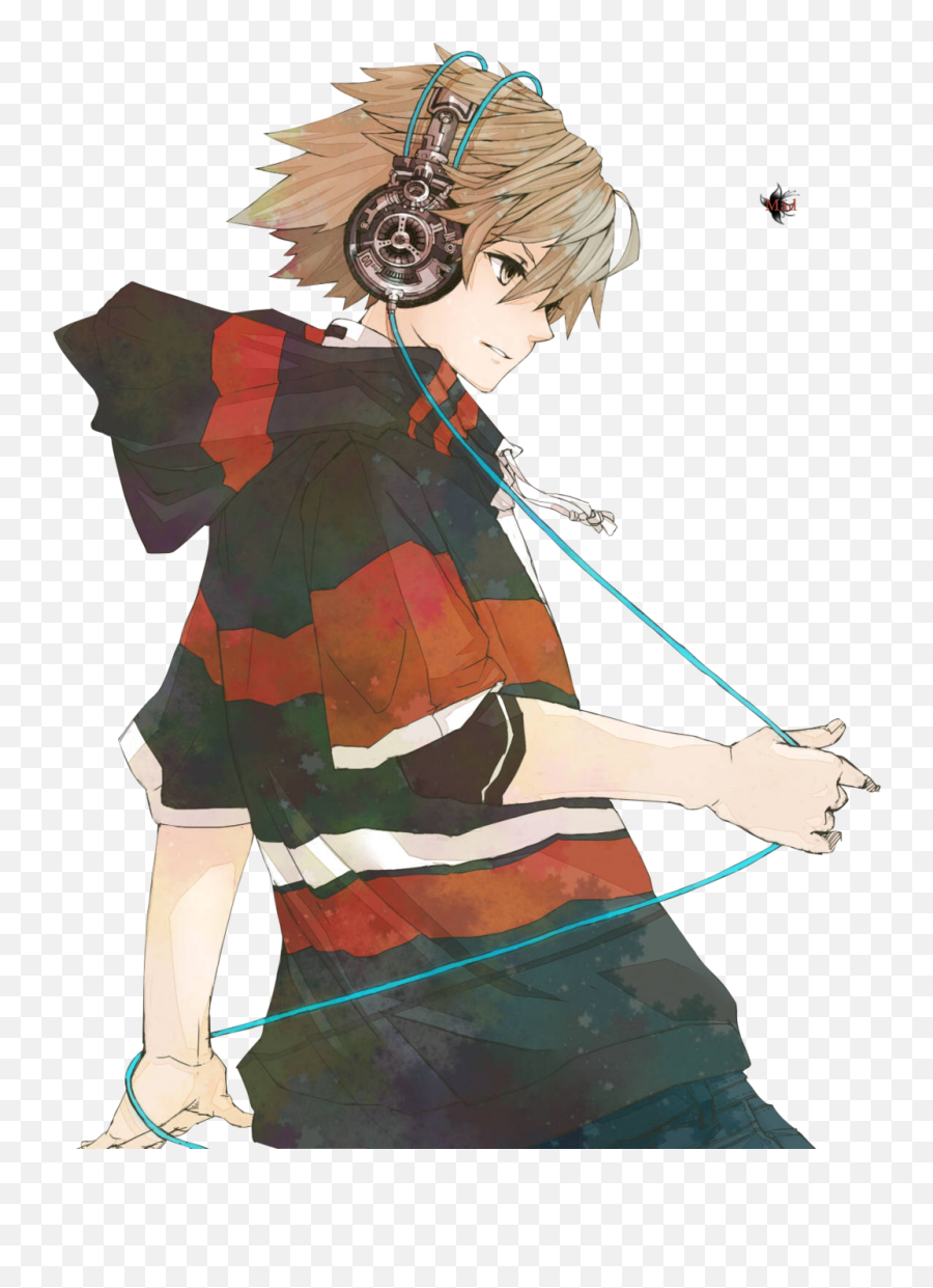Anime Boy Is Listening Music Png Image - Anime Boy Music Png Emoji,Listening To Music Clipart