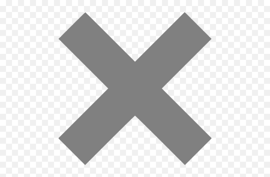 Gray X Mark Icon - Gray X Emoji,X Mark Transparent