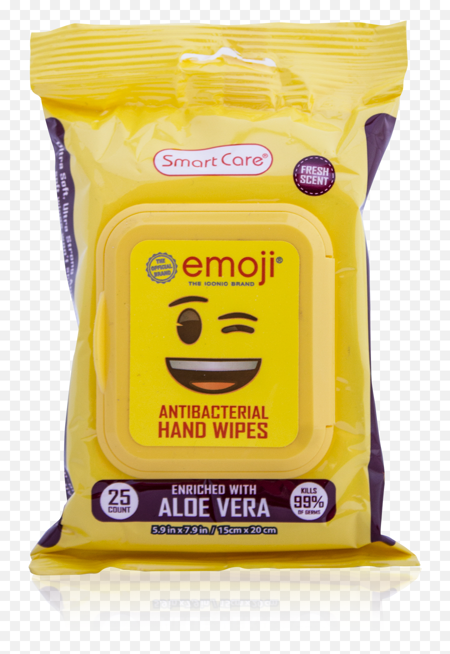 Smart Care Emoji Antibacterial Wipes 25 Count - Wipes Emoji,Wet Emoji Png