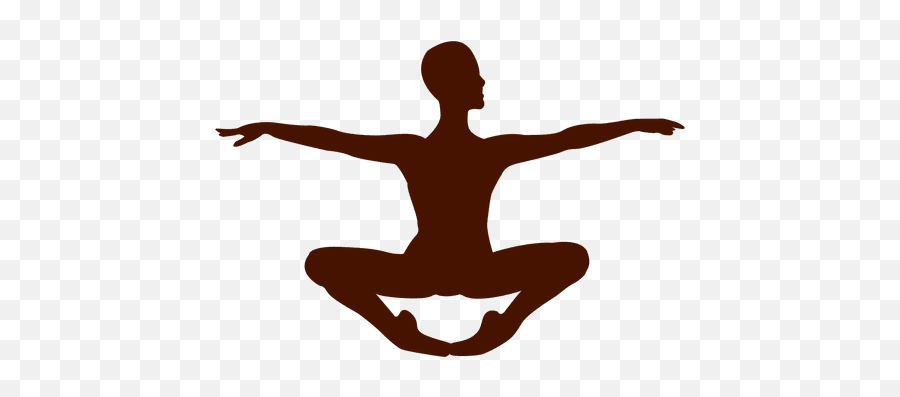 Yoga Human Silhouette - Transparent Silhouette Yoga Art Png Emoji,Human Silhouette Png