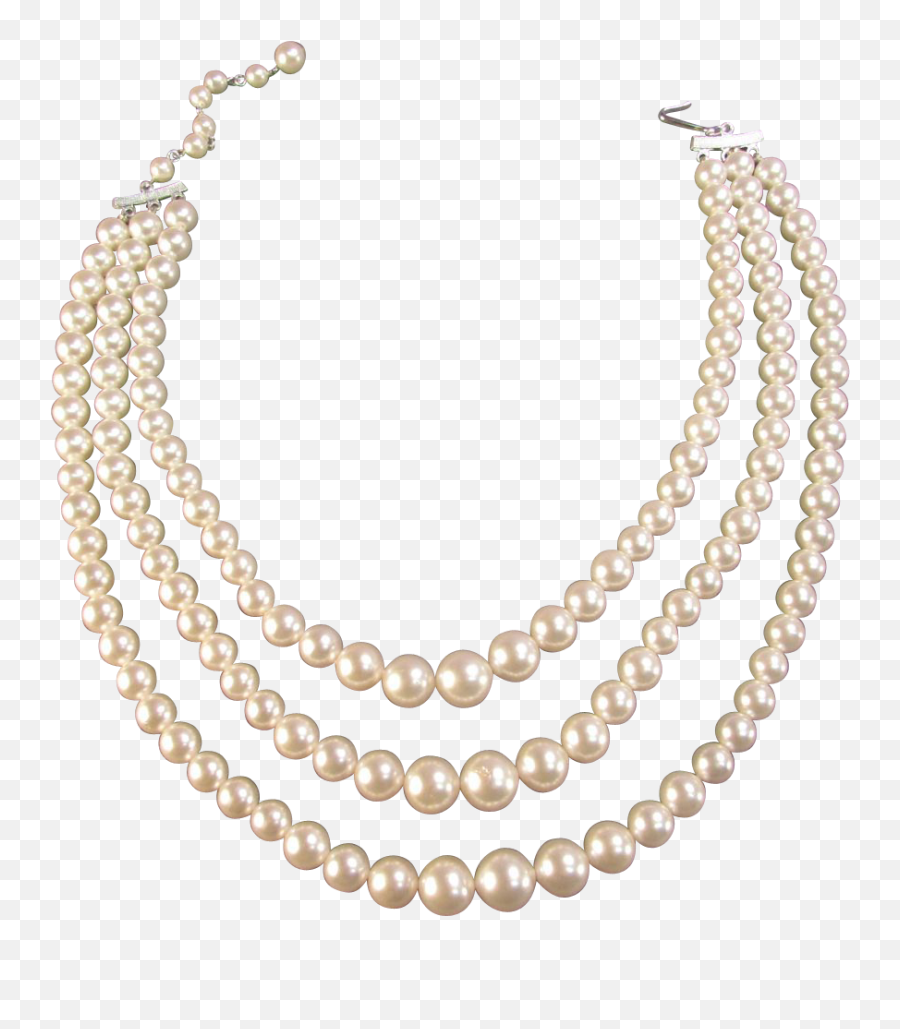 Necklace Clipart Pearl Strand - Necklace Emoji,Pearls Transparent Background