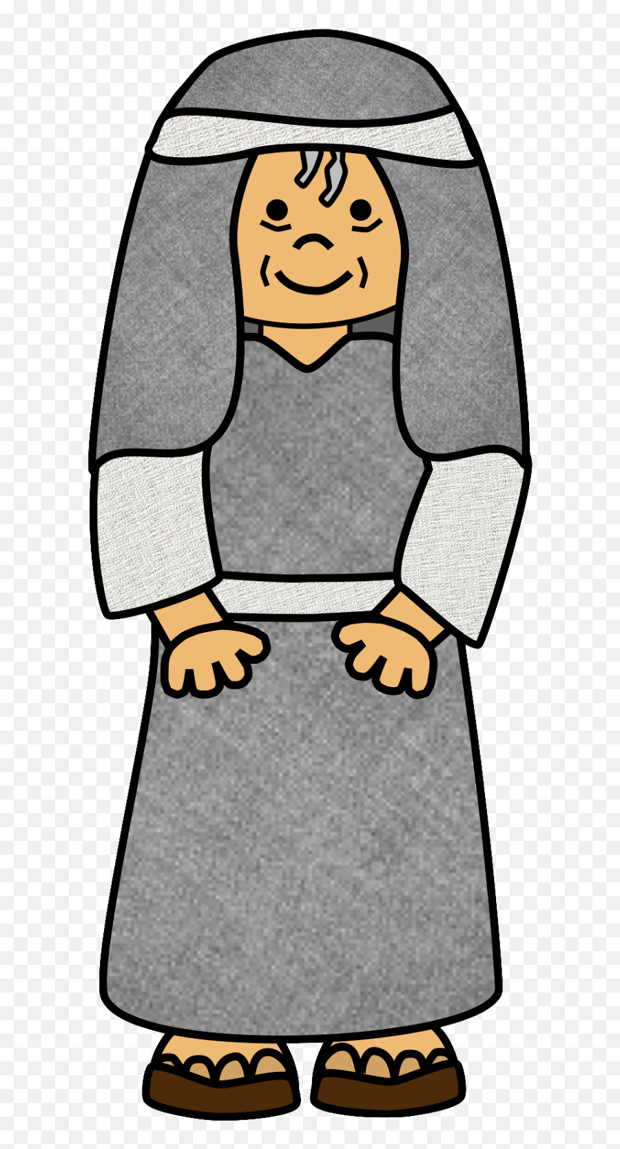 Abraham Bible Clip Art - Sarah From The Bible Cartoon Png Religious Veil Emoji,Free Bible Clipart