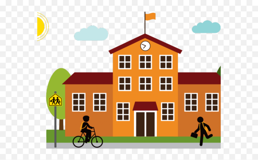 School House Graphic Clipart - Clip Art School House Emoji,School House Clipart