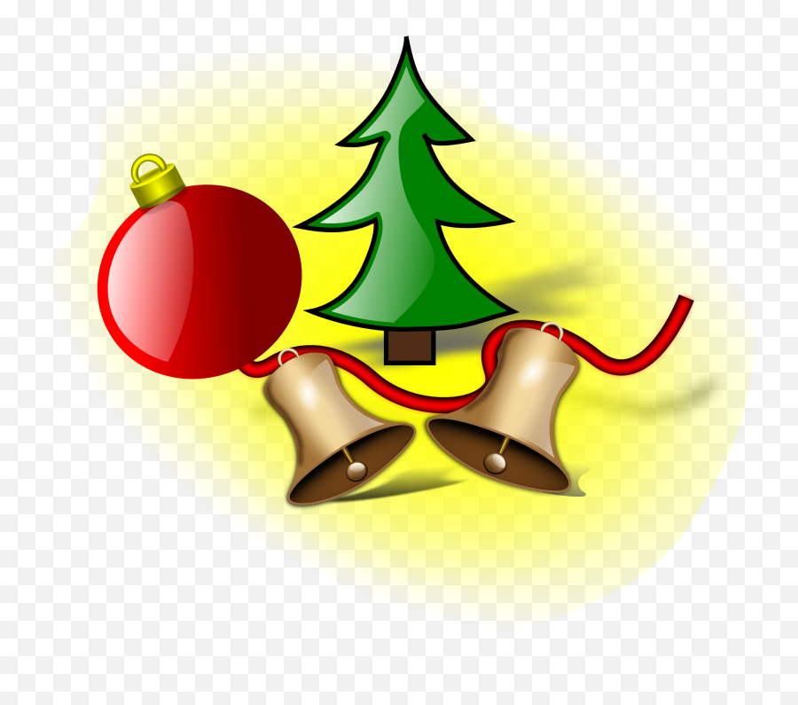 Christmas Jingle Bells And Christmas Tree Clipart - Christmas Day Emoji,Tree Clipart