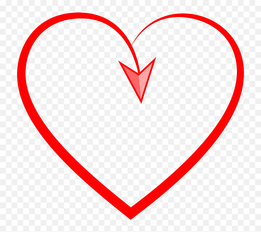 Heart With Arrow In The Middle Clipart Free Download Emoji,Arrow Heart Clipart