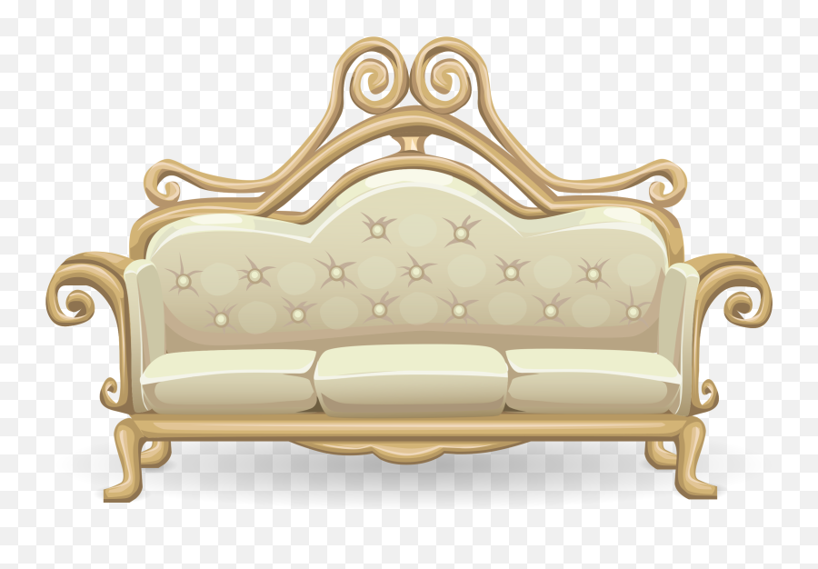 Fancy Couch Clipart Transparent Png - Background Png Studio Emoji,Couch Clipart