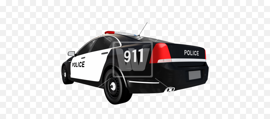 Download Hd Police Car Rear View Png - Police Car Back Png Emoji,Police Car Transparent Background