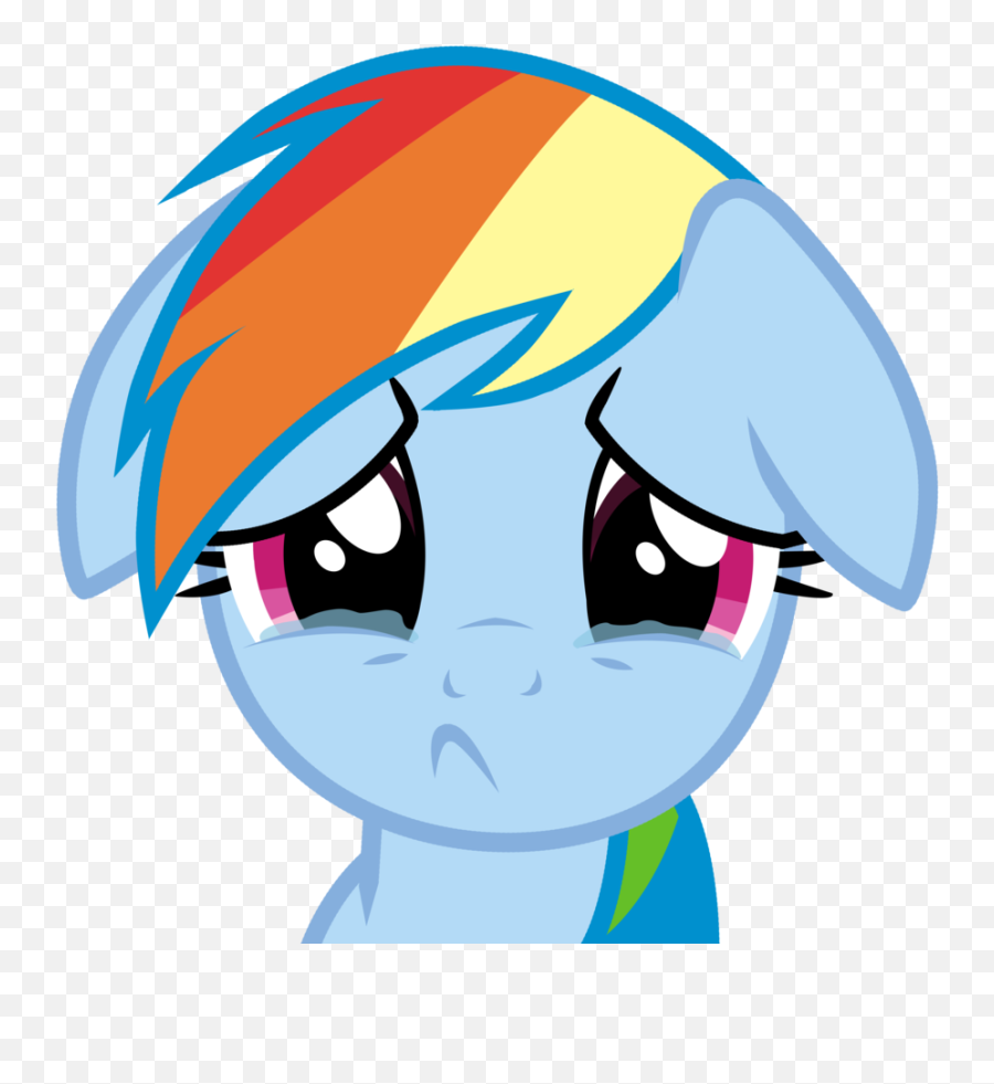 Crying Faces Cartoons - Sad Rainbow Dash Clipart Full Size Emoji,Crying Boy Clipart
