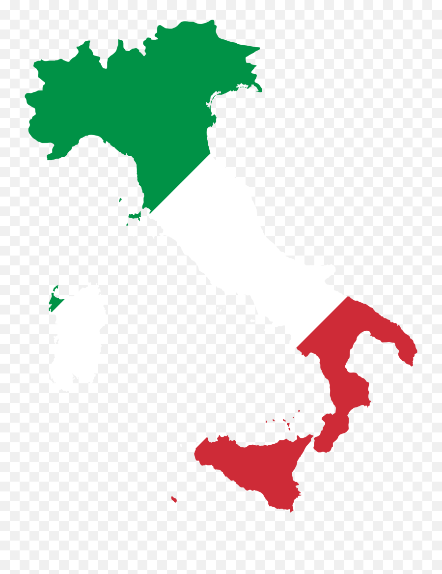 Italy Map Flag Clipart - Italy Flag Map Emoji,Italy Clipart