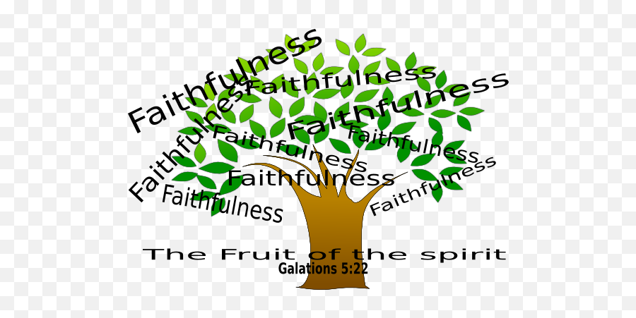 Faithfulness Tree Clip Art At Clker - Faithfulness Clipart Emoji,Fruit Of The Spirit Clipart