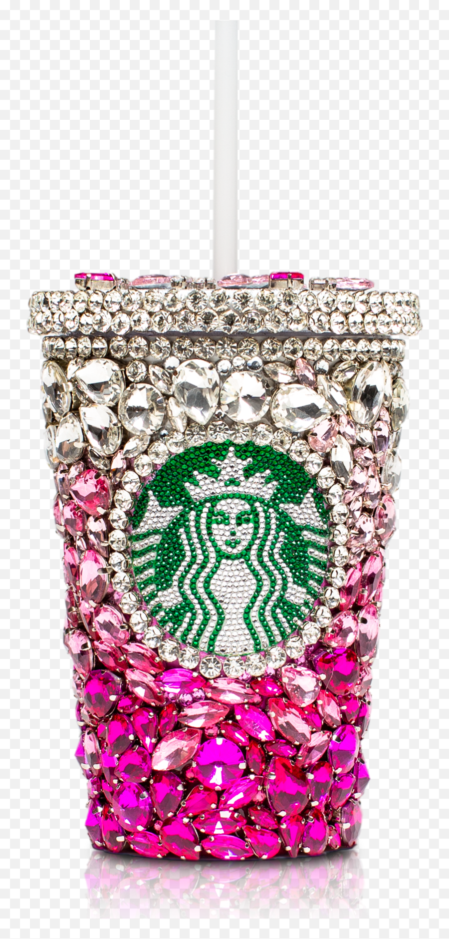 Crystal Starbucks Cup - Custom Gem Starbucks Cup Emoji,Starbucks Logo Size