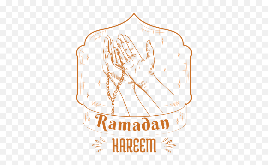 Praying With Necklace Ramadan Hand Drawn - Transparent Png Language Emoji,Praying Png