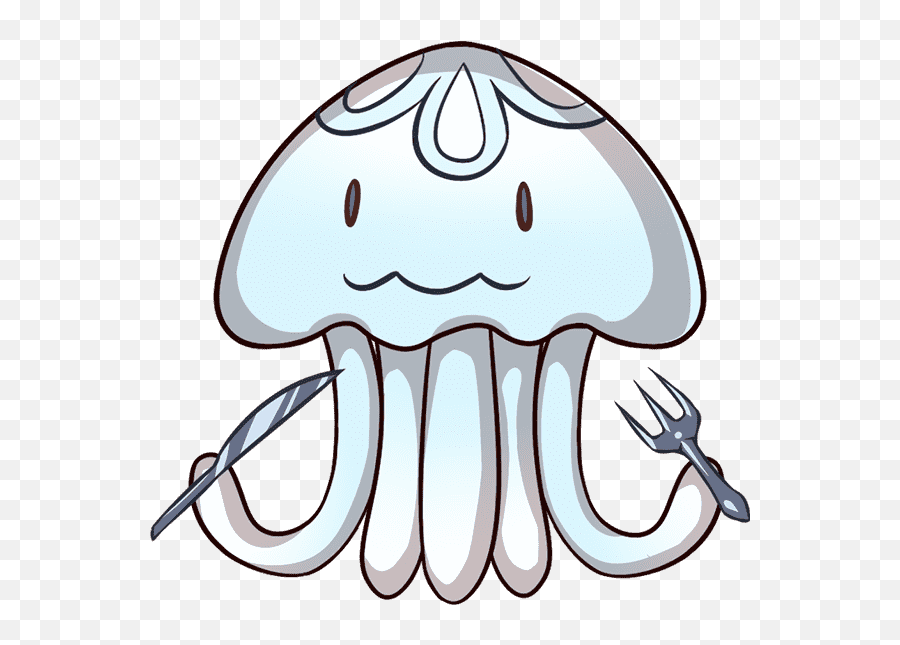 Hungry Jellyfish - Jellyfish Eating Clipart Emoji,Jellyfish Png