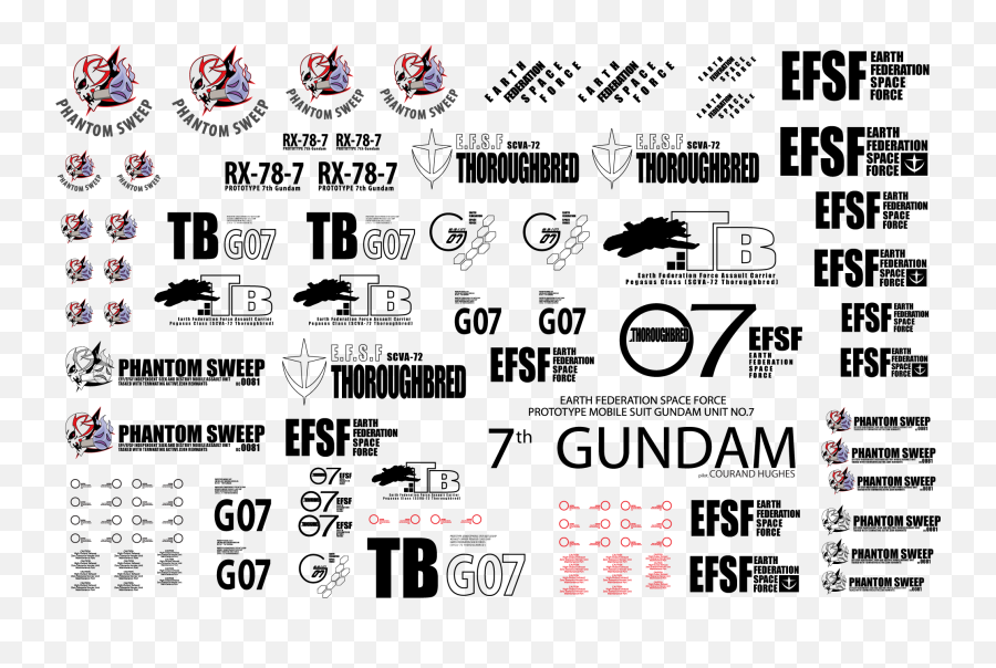 Download Rx 78 7senki - Gundam Stickers Full Size Png Gundam Decals Rx 78 Emoji,Rx Png