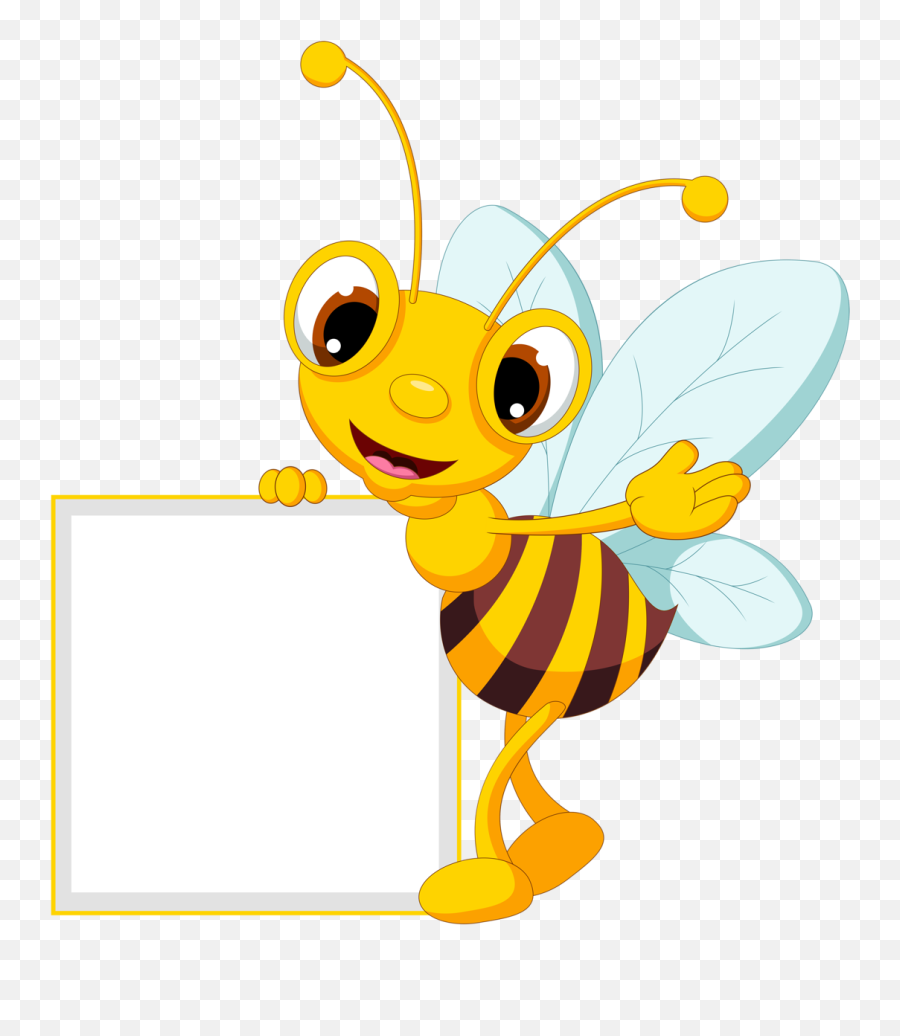 Download Clipart Frames Bee Clipart Frames Bee Transparent - Bee Clipart For Nametag Emoji,Bee Clipart