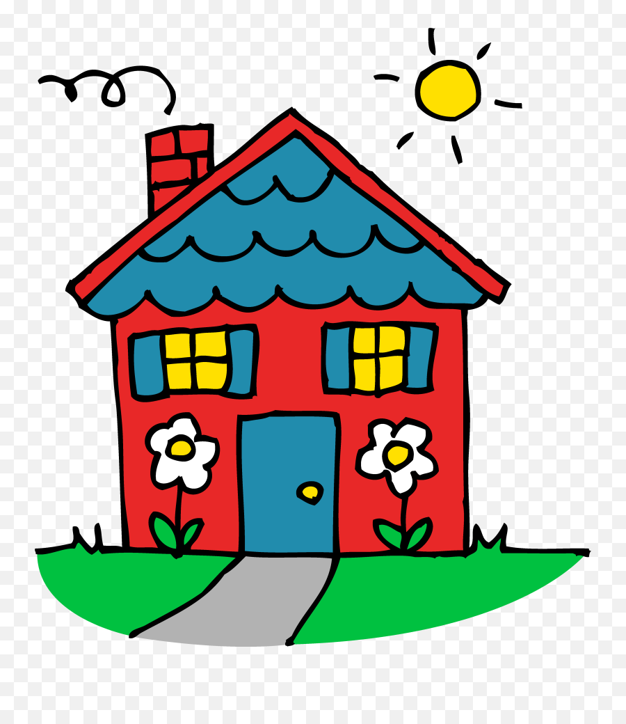 Home Clipart House Drawing For Kids Art Drawings For - Clipart Cute House Emoji,Clipart