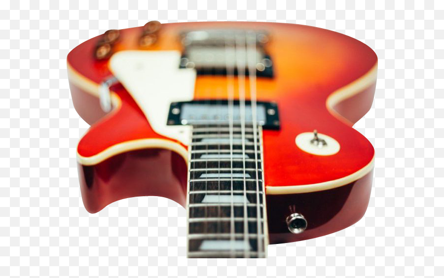 Download Free Png Brown And Orange Electric Guitar - Un Bon Guitare Emoji,Guitar Transparent Background