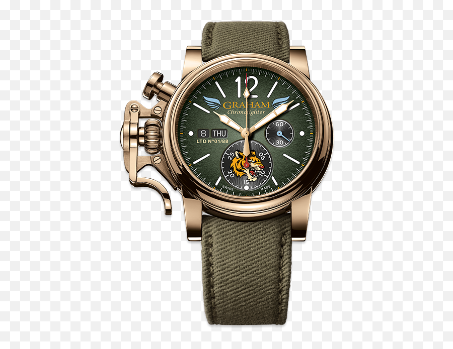 Chronofighter Vintage Bronze Flying Tigers - Swiss Watch Emoji,Flying Tiger Logo