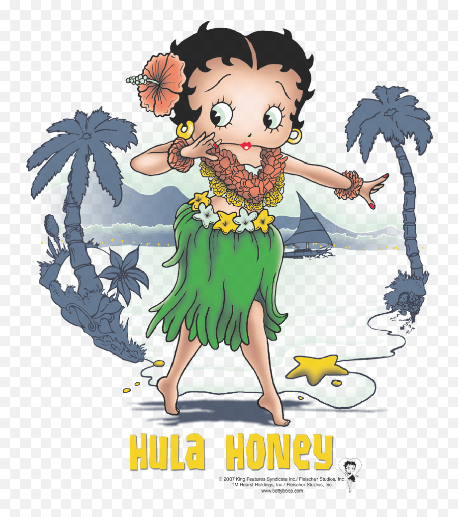 Betty Boop Hula Honey Kidu0027s T - Shirt Ages 47 Emoji,Hula Dancer Clipart