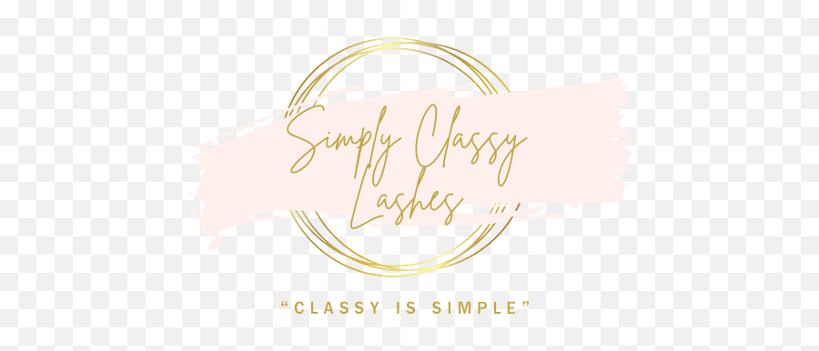 Simply Classy Lashes Emoji,Brush Stroke Logo