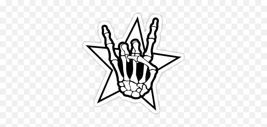 Rock Hand Png Download - Cool Bike Stickers Logo Full Emoji,Cool Logo Drawings