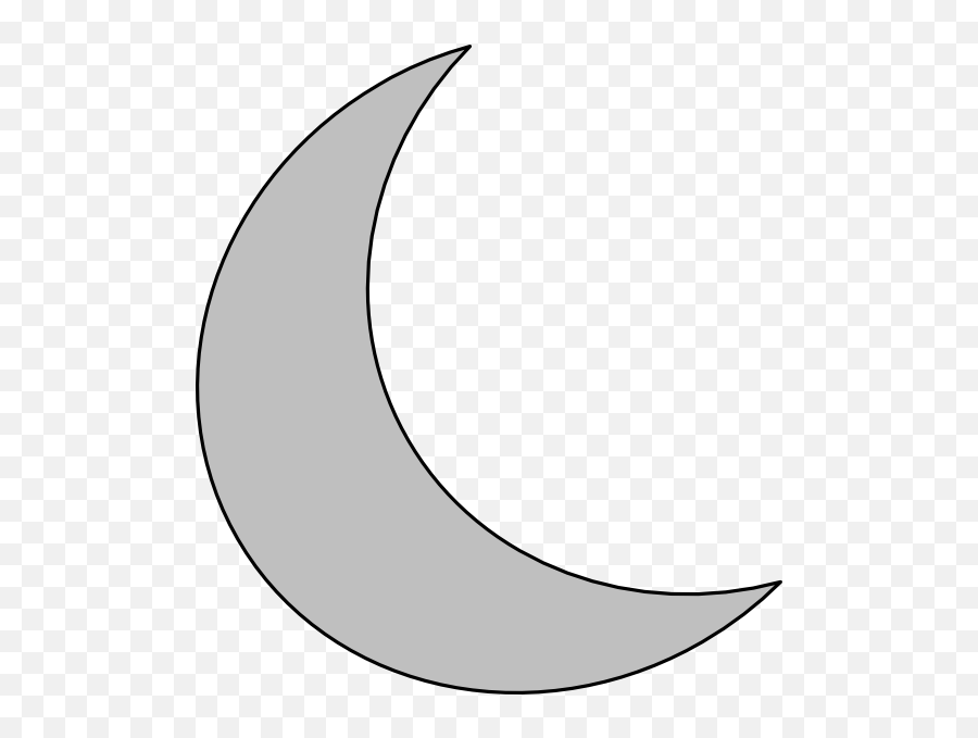Silver Moon Clip Art Vector Clip Art - Silver Moon Cartoon Emoji,Moon Clipart Black And White