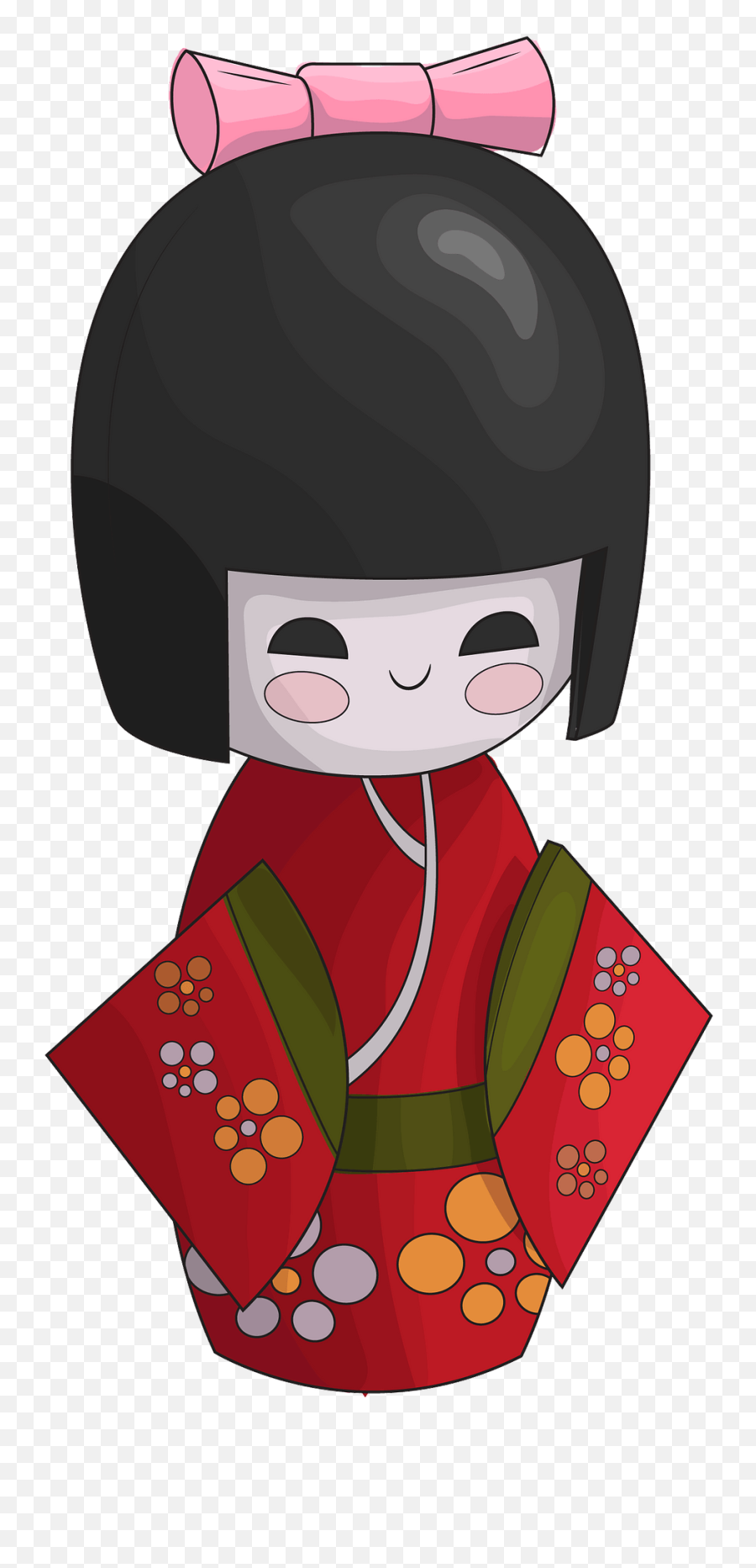 Kokeshi Doll Rot Clipart Kostenloser Download Creazilla Emoji,Rot Clipart