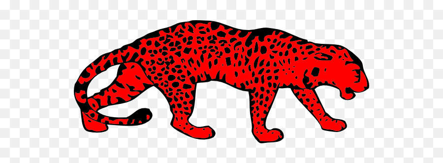 Red Leopard Right Facing Clip Art At Clkercom - Vector Dot Emoji,Leopard Clipart