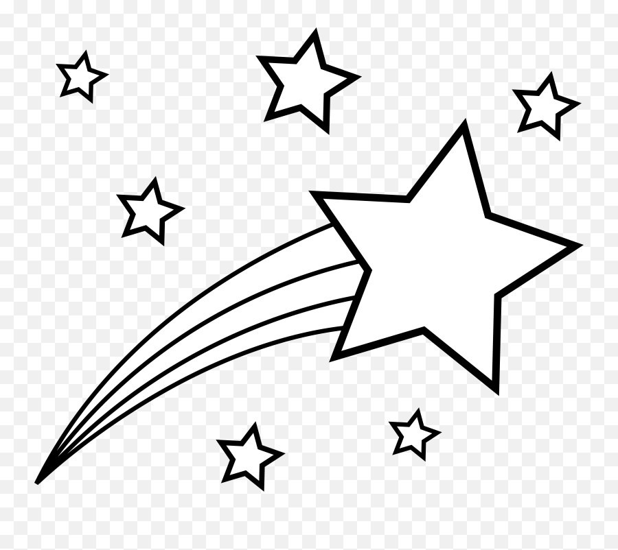 Best Shooting Star Clipart - Star Coloring Pages Emoji,Star Clipart