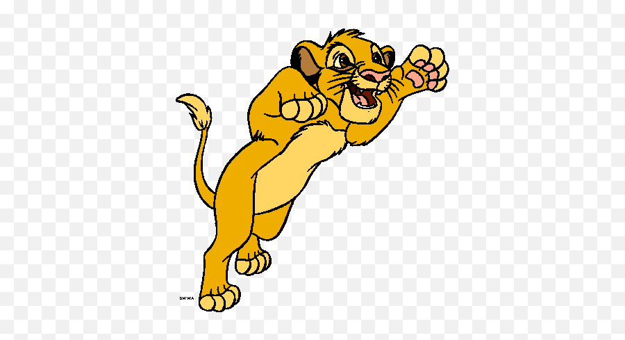 Young Simba Lion King Clipart - Simba Clipart Gif Emoji,Lion King Clipart