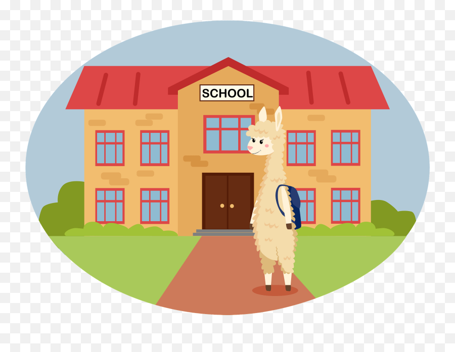 Animals At School - Llama Clipart Free Download Transparent Sash Window Emoji,Llama Clipart