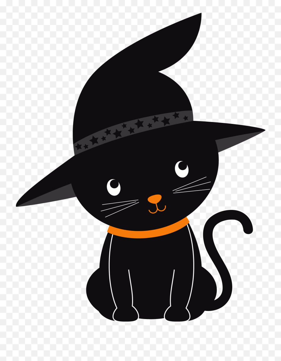 Halloween Cat Clipart - Cute Halloween Cat Clipart Emoji,Cat Clipart