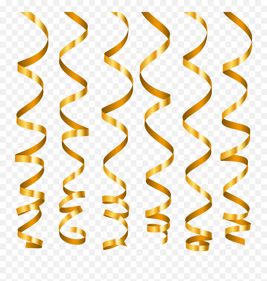 Download Ribbon Png Ribbon Clipart - Gold Curly Ribbon Png Emoji,Ribbon Clipart