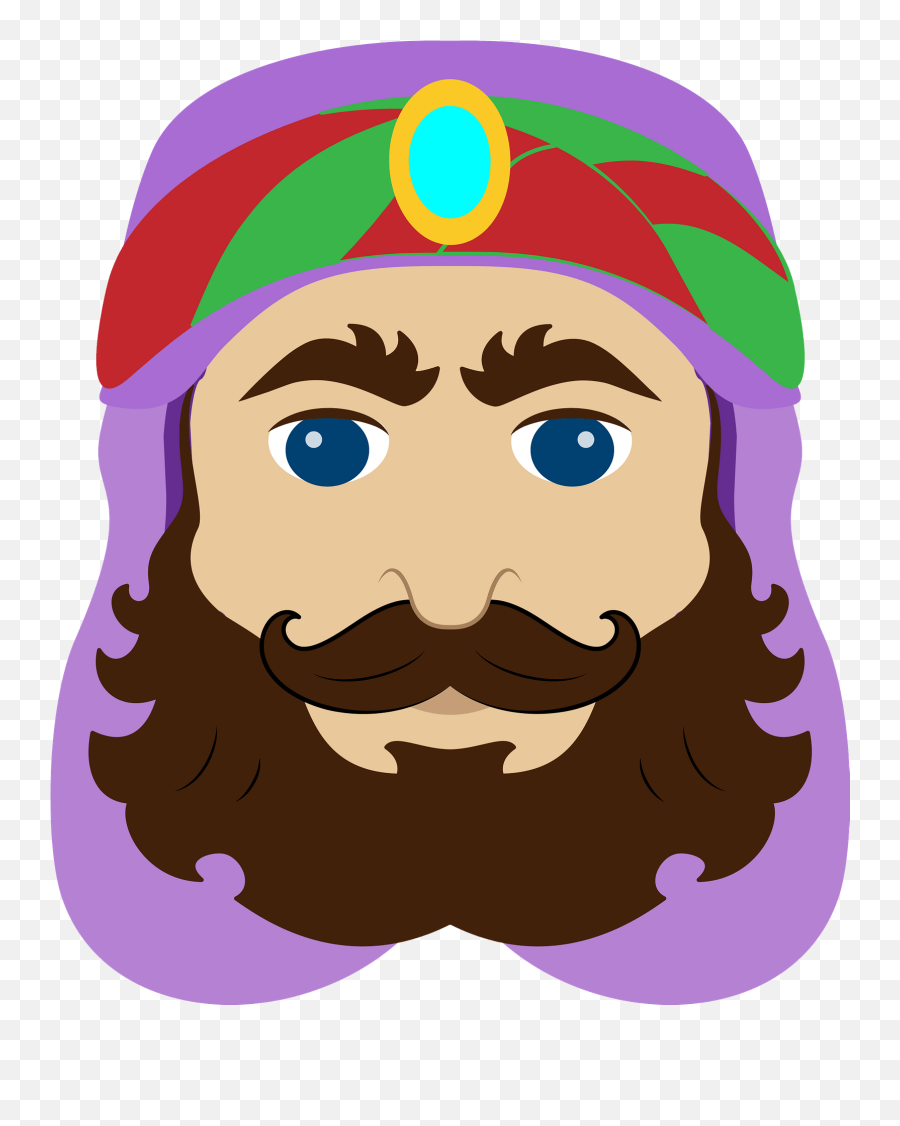 One Of The Three Wisemen Face Clipart Free Download - Happy Emoji,Epiphany Clipart