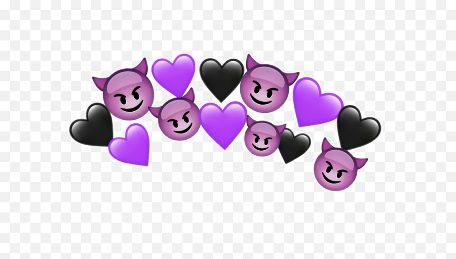 Crown - Emoji Purple Heart Crown,Purple Heart Png