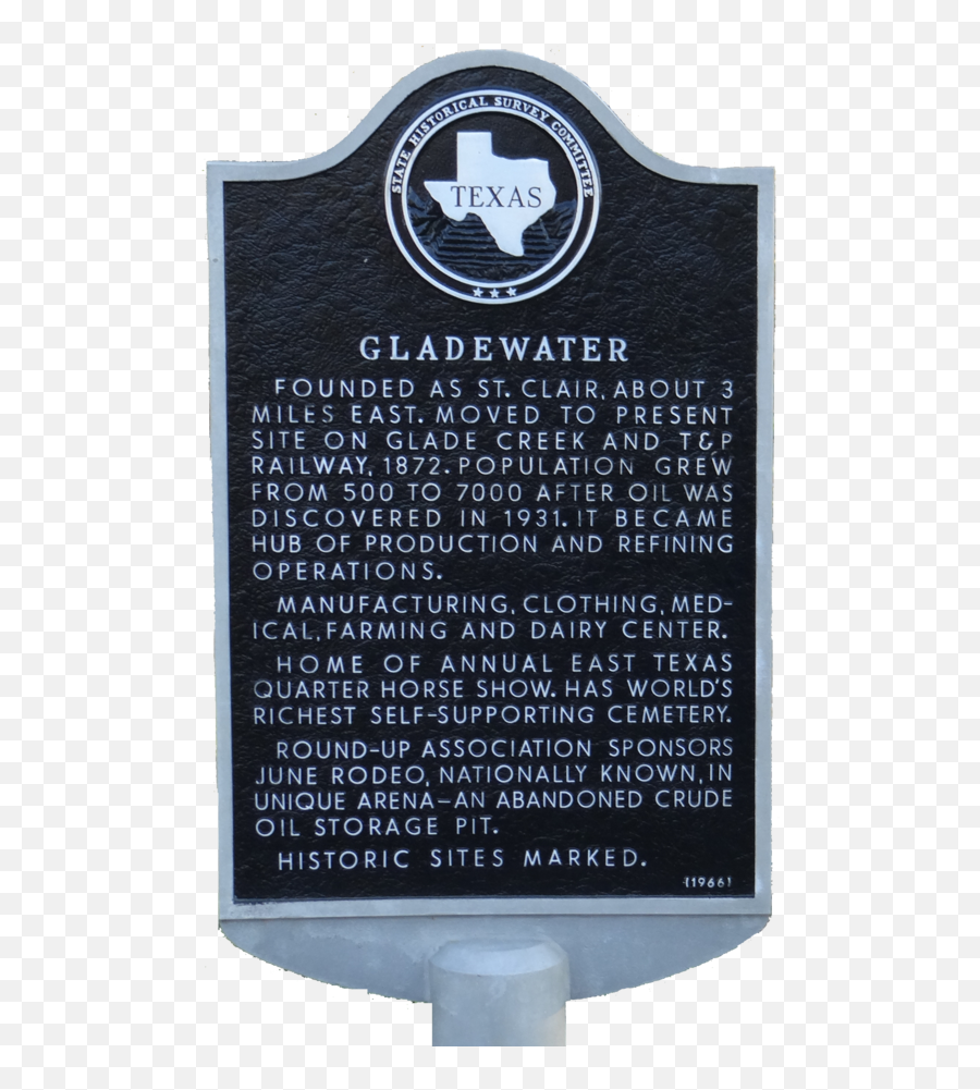Historical Markers The Gladewater Museum Gladewater Tx Emoji,Marker Line Png