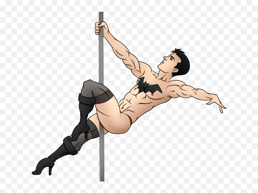Download Stripper Png - Male Stripper Cartoon Png Full Emoji,Stripper Pole Png