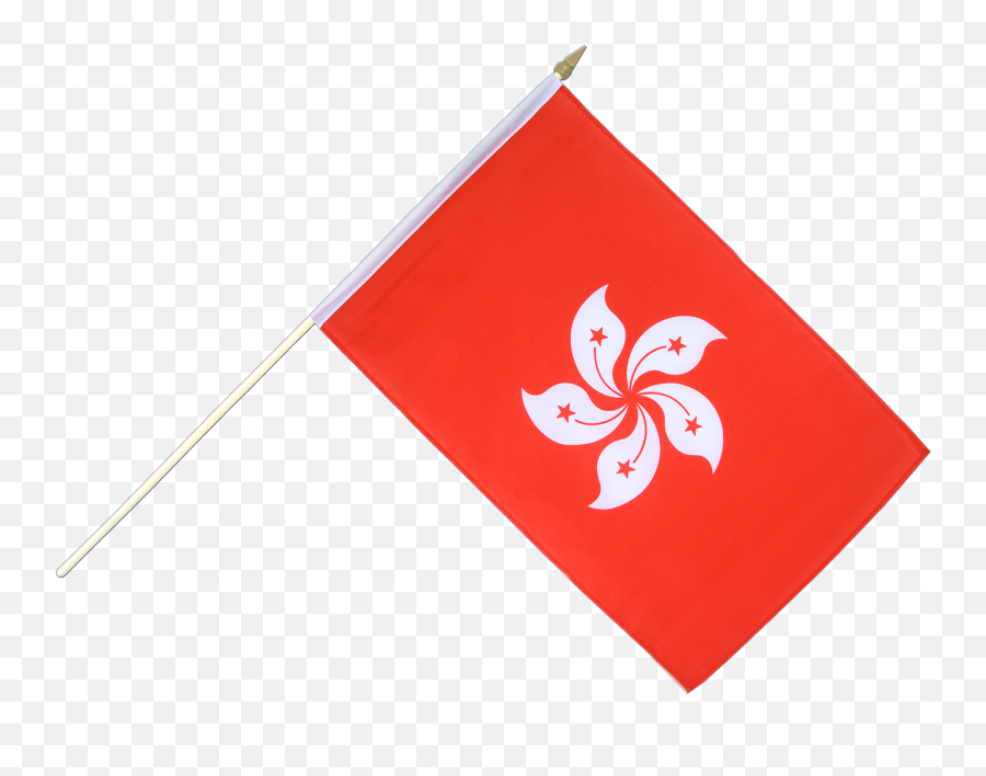 Download Hand Waving Flag 12x18 - Hong Kong Flag On Pole Emoji,Flag Pole Png